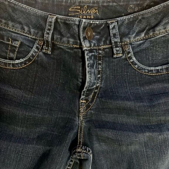 Silver Jeans Suki Bootcut Fringed Cuff Jeans Size 27 - Picture 2 of 13